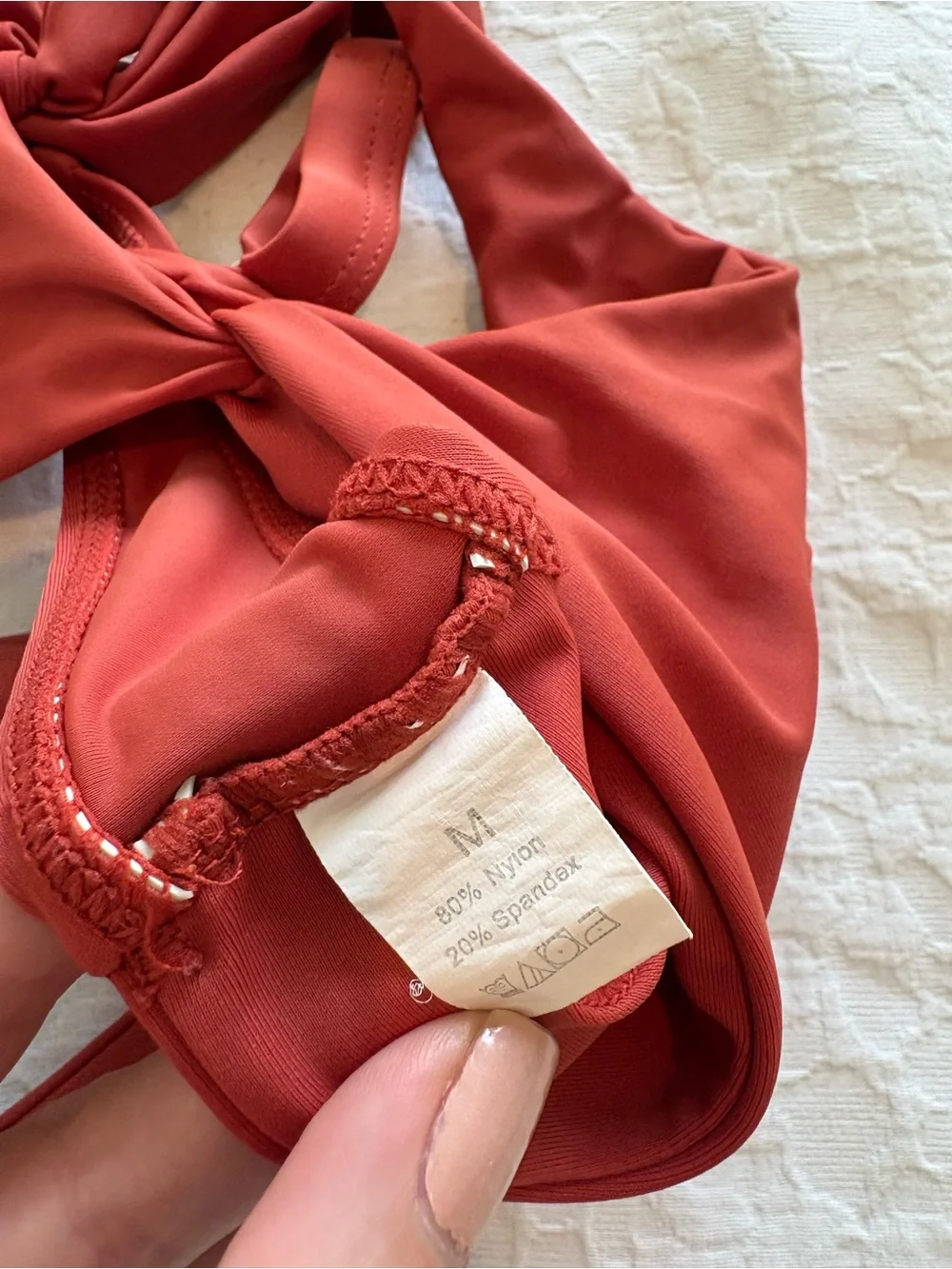Amazon Rust Red Tie-Front Bikini Set